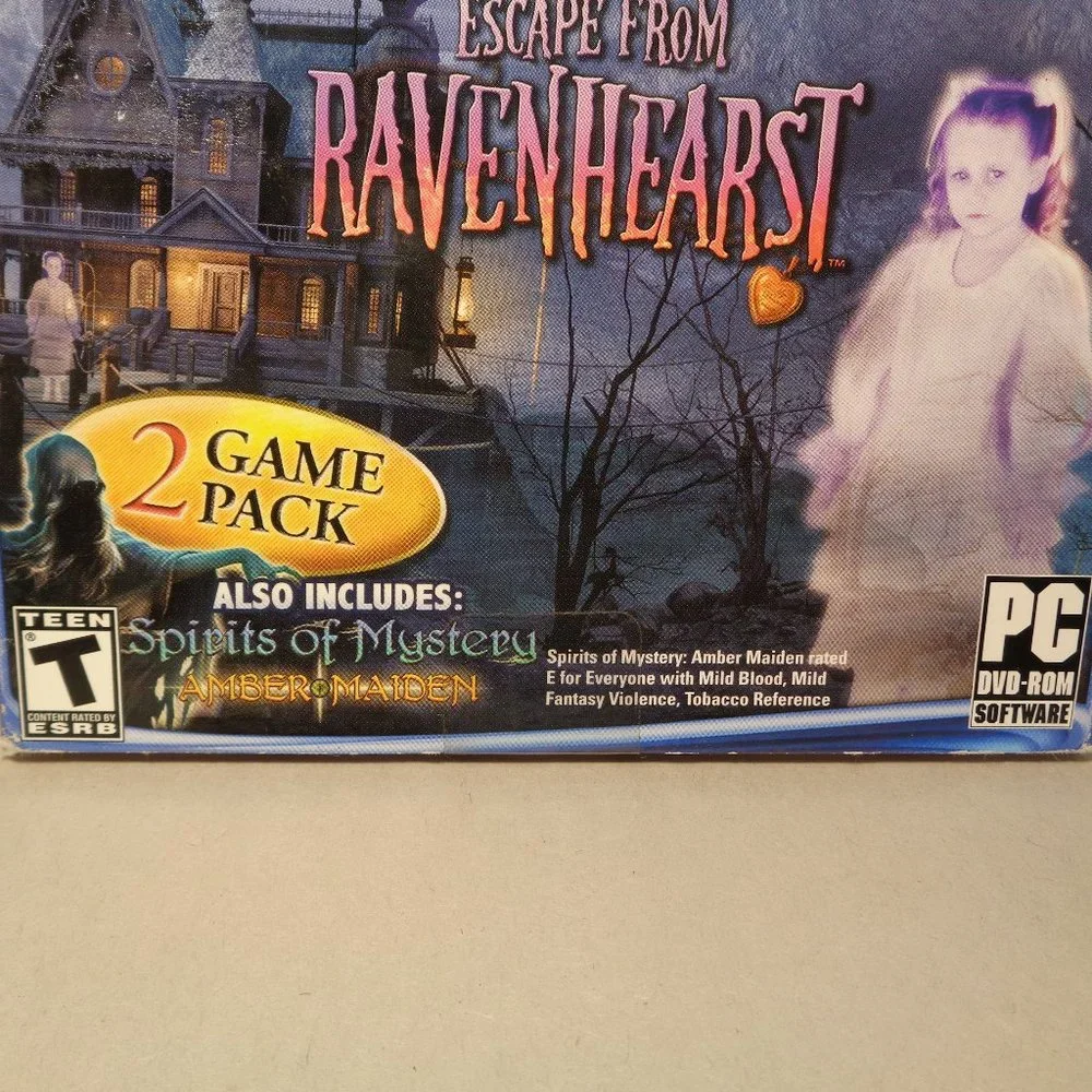 MYSTERY CASE FILES: ESCAPE FROM RAVENHEARST / 2 Games New PC DVD-ROM Video Game